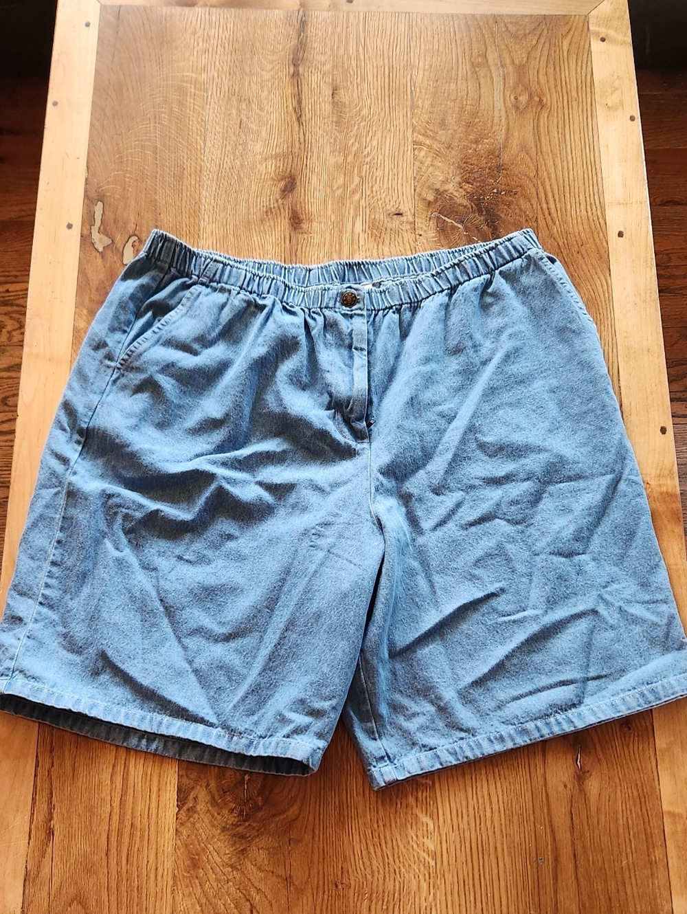 Blair Light Blue Pull On Cotton Shorts